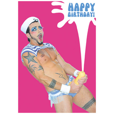 Happy Birthday (Excited Sailor) Greetings Card