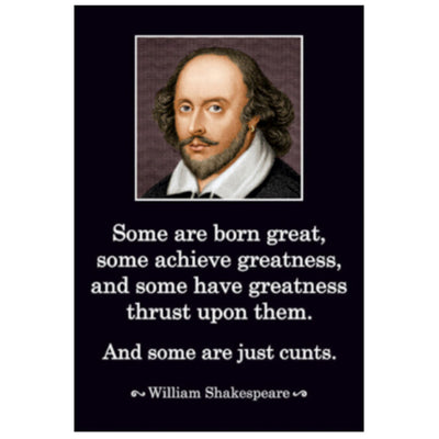 William Shakespeare Some Are Born Great Fridge Magnet
