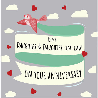Daughter & Daughter-In-Law Anniversary - Lesbian Anniversary Card