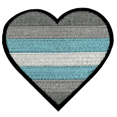 Demiboy Heart Embroidered Iron-On Patch