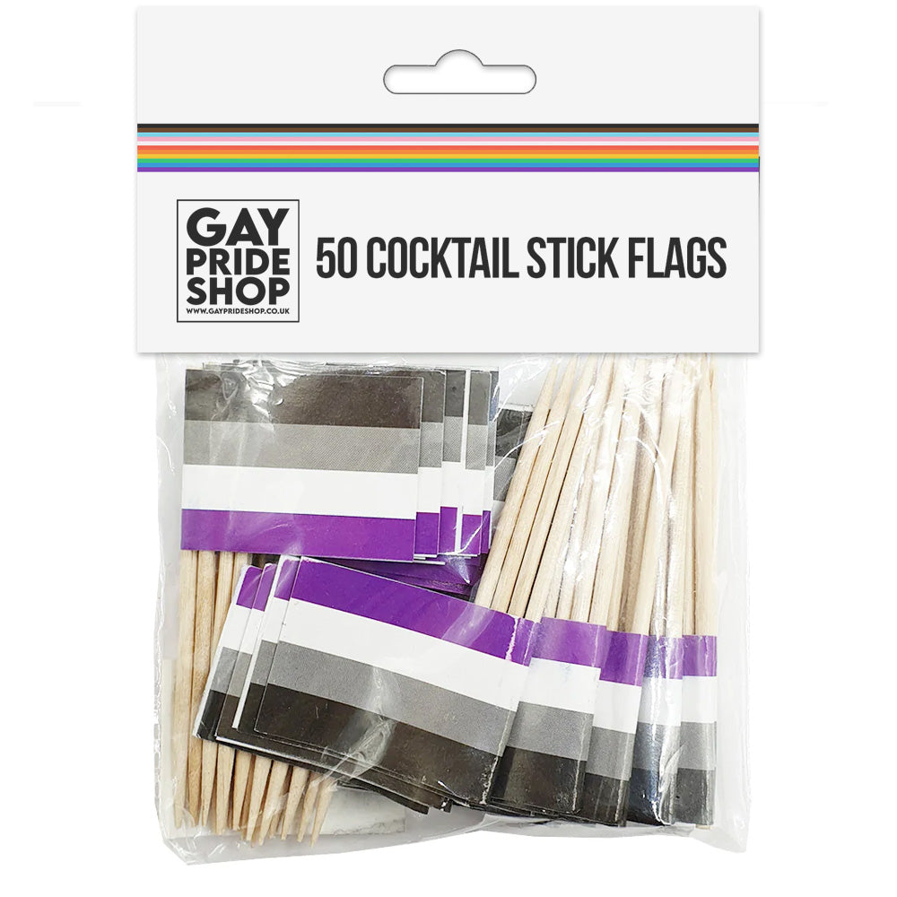 Asexual Flag Cocktail/Toothpick Flags