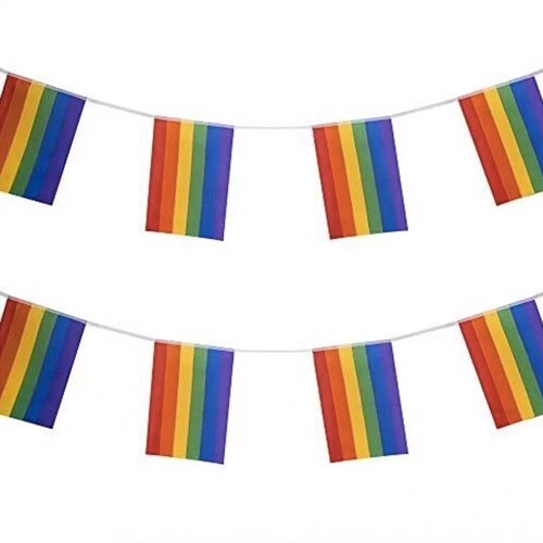 Gay Pride Rainbow Flag Bunting Small (3m x 10 flags) – www.gayprideshop ...