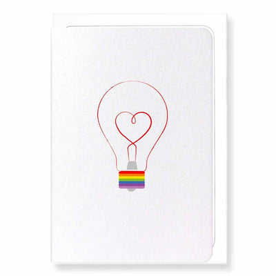 Rainbow Lightbulb - Gay Greetings Card