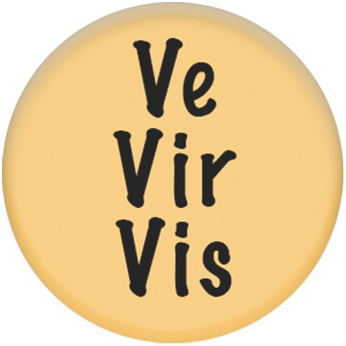 Pronoun Ve/Vir/Vis Small Pin Badge (Pastel Yellow)