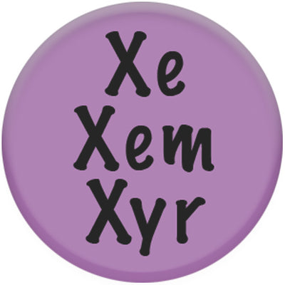 Pronoun Xe/Xem/Xyr Small Pin Badge (Mauve)