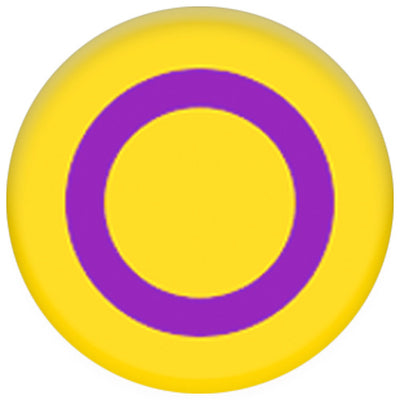 Intersex Pride Flag Yellow/Purple Small Pin Badge