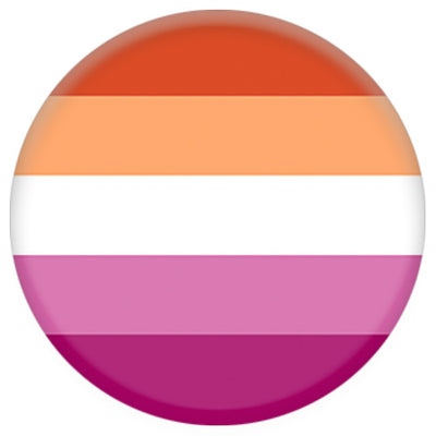 Lesbian Pride (5 Colour Orange/Pink) Flag Small Pin Badge