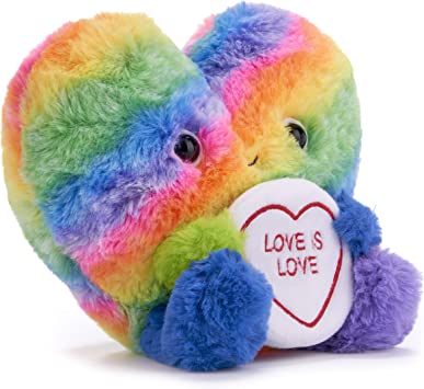 Swizzles Love Hearts - Love Is Love Plush Rainbow Heart