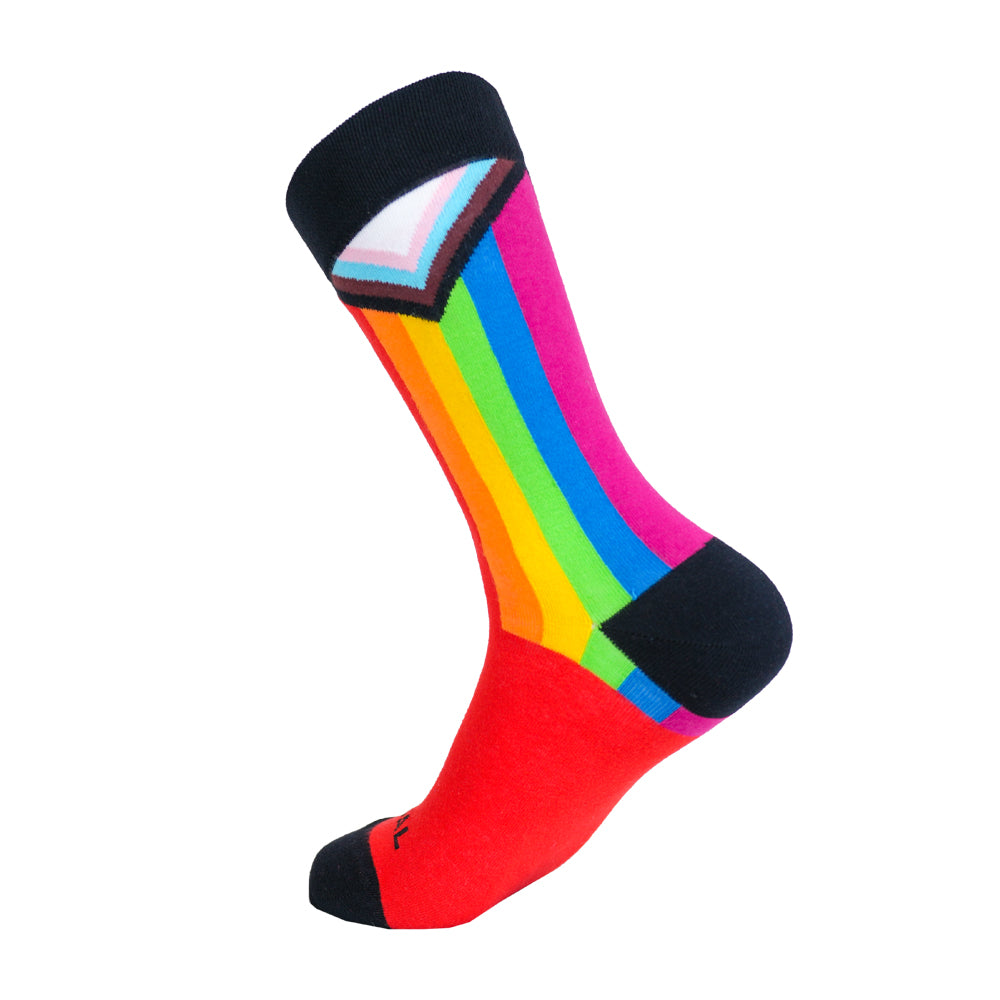 Prequal Progress Pride Rainbow Socks