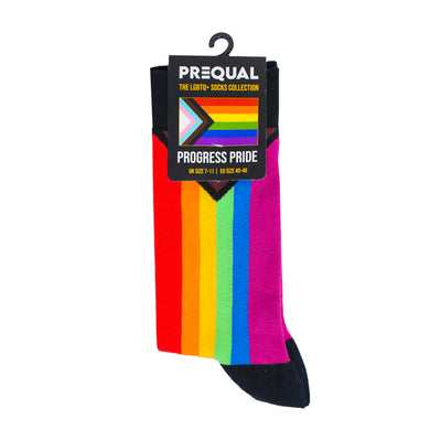 Prequal Progress Pride Rainbow Socks