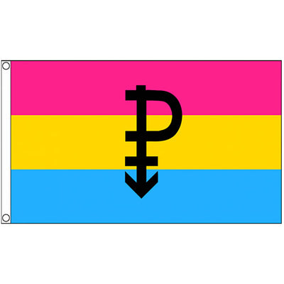 Pansexual Symbol Flag (5ft x 3ft Premium)