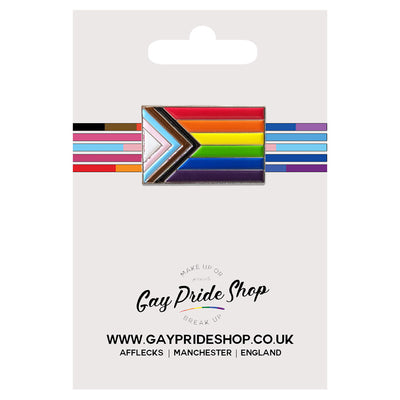 Progress Pride Flag Metal Lapel Pin Badge