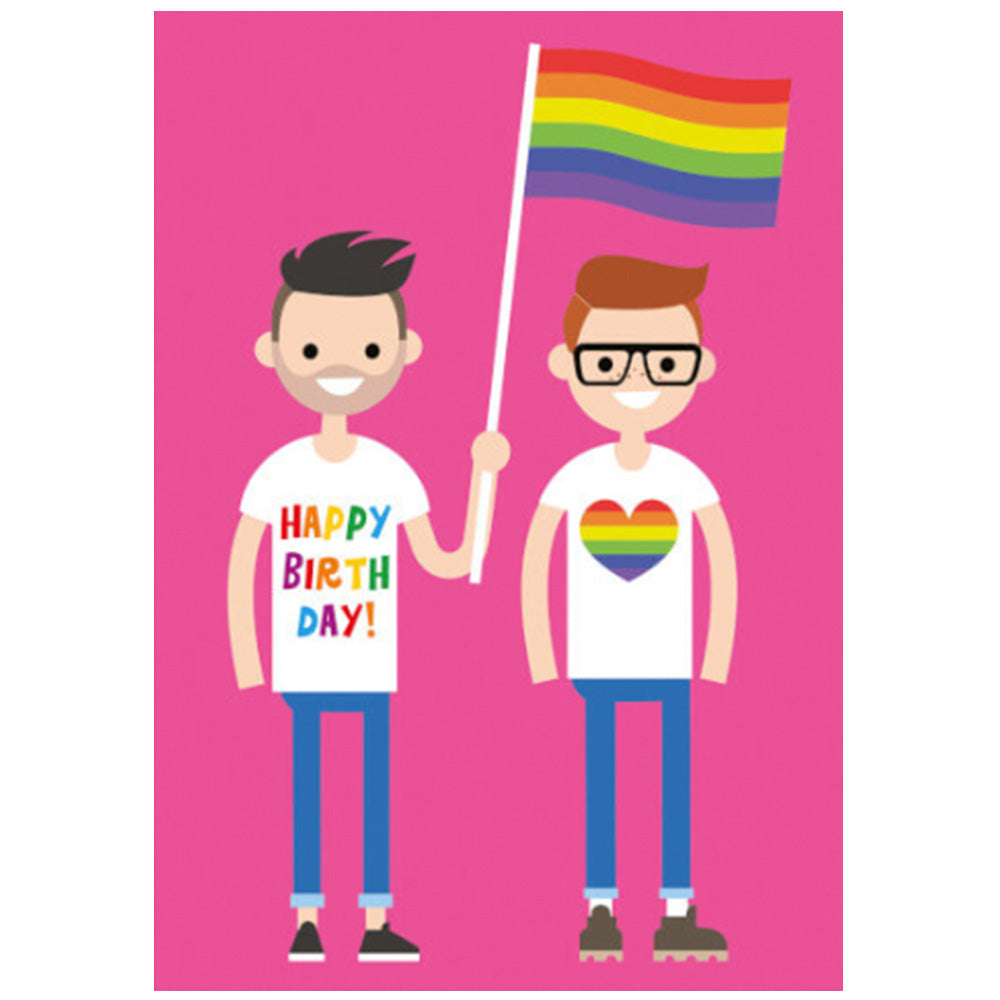 Pride Guys Happy Birthday - Gay Birthday Card