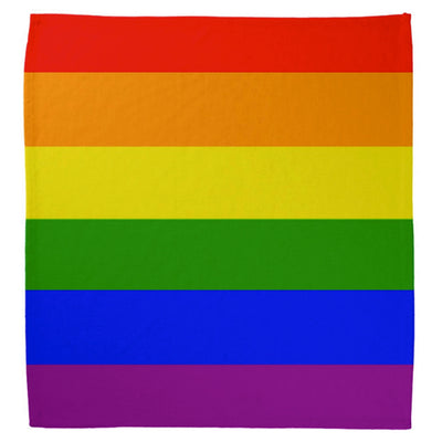 Gay Pride Rainbow Cotton Bandana (Thick Stripes)
