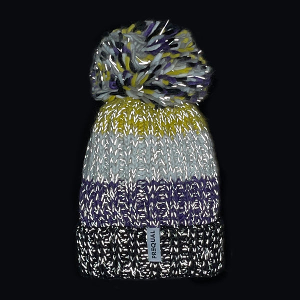 Non Binary Luxury Super Sherpa Fleece Lined Reflective Bobble Hat