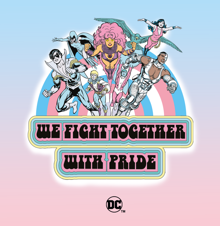 DC Comics We Fight Together With Pride - Transgender Greetings Card