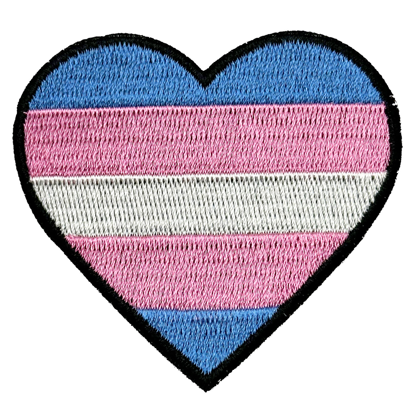 Transgender Heart Embroidered Iron-On Patch