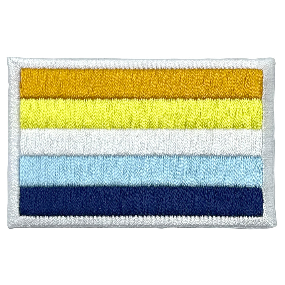 Aroace Pride Flag Rectangular Embroidered Iron-On Festival Patch