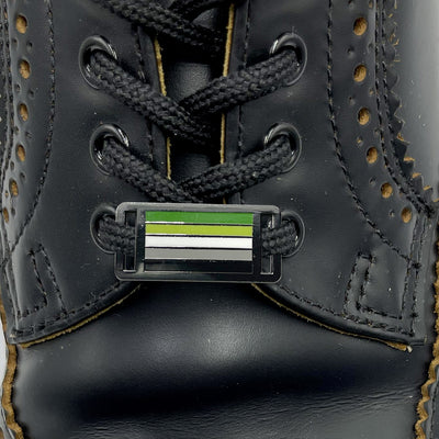 Shoelace Tags - Aromantic Flag