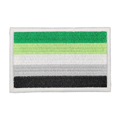 Aromantic Pride Flag Rectangular Embroidered Iron-On Festival Patch