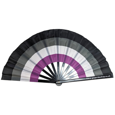 Asexual Flag Cracking Fan - Large 33cm