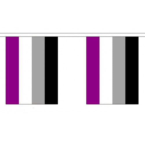 Asexual Pride Flag Bunting (9m x 30 Flags)