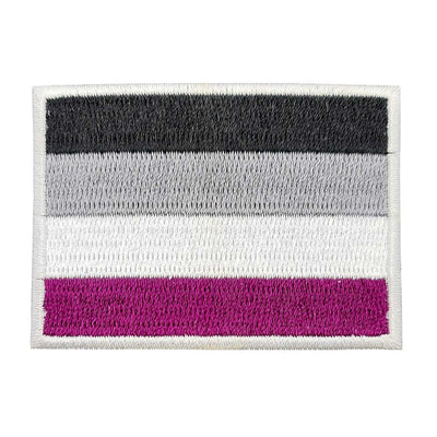 Asexual Flag Rectangular Embroidered Iron-On Festival Patch
