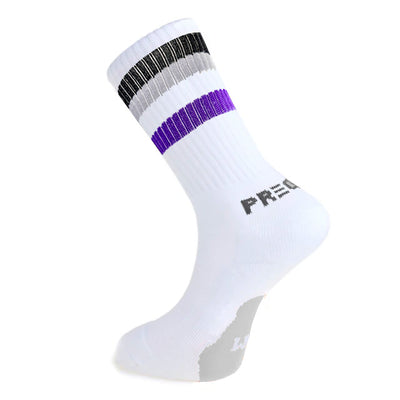 Athletic Fit Slider Socks - Asexual Flag