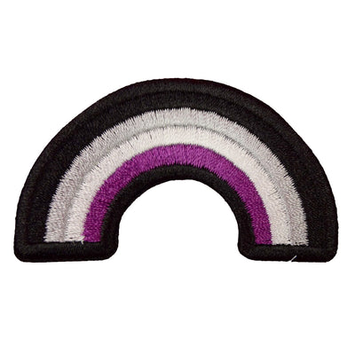Asexual Rainbow Shaped Embroidered Iron-On Patch