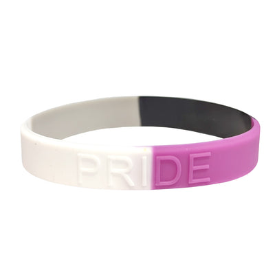 Asexual Pride Silicone Wristband