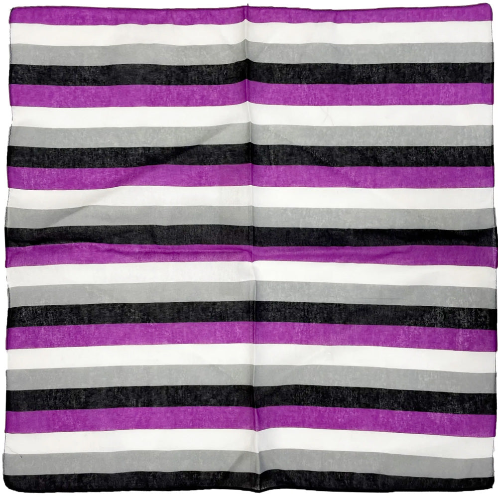 Asexual Bandana (Thin Stripes)