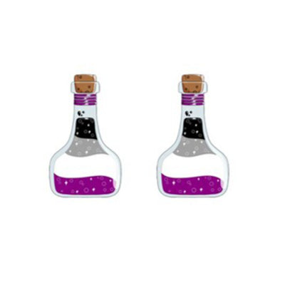 Asexual Chemistry Bottle Stud Earrings