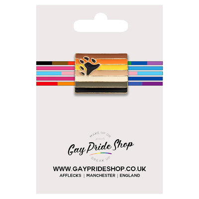 Bear Pride Flag Silver Plated Pin Badge