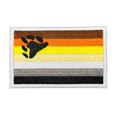 Bear Pride Flag Rectangular Embroidered Iron-On Festival Patch