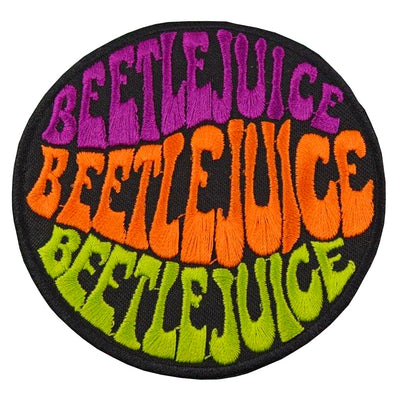 Beetlejuice Beetlejuice Beetlejuice Embroidered Iron-On Festival Patch