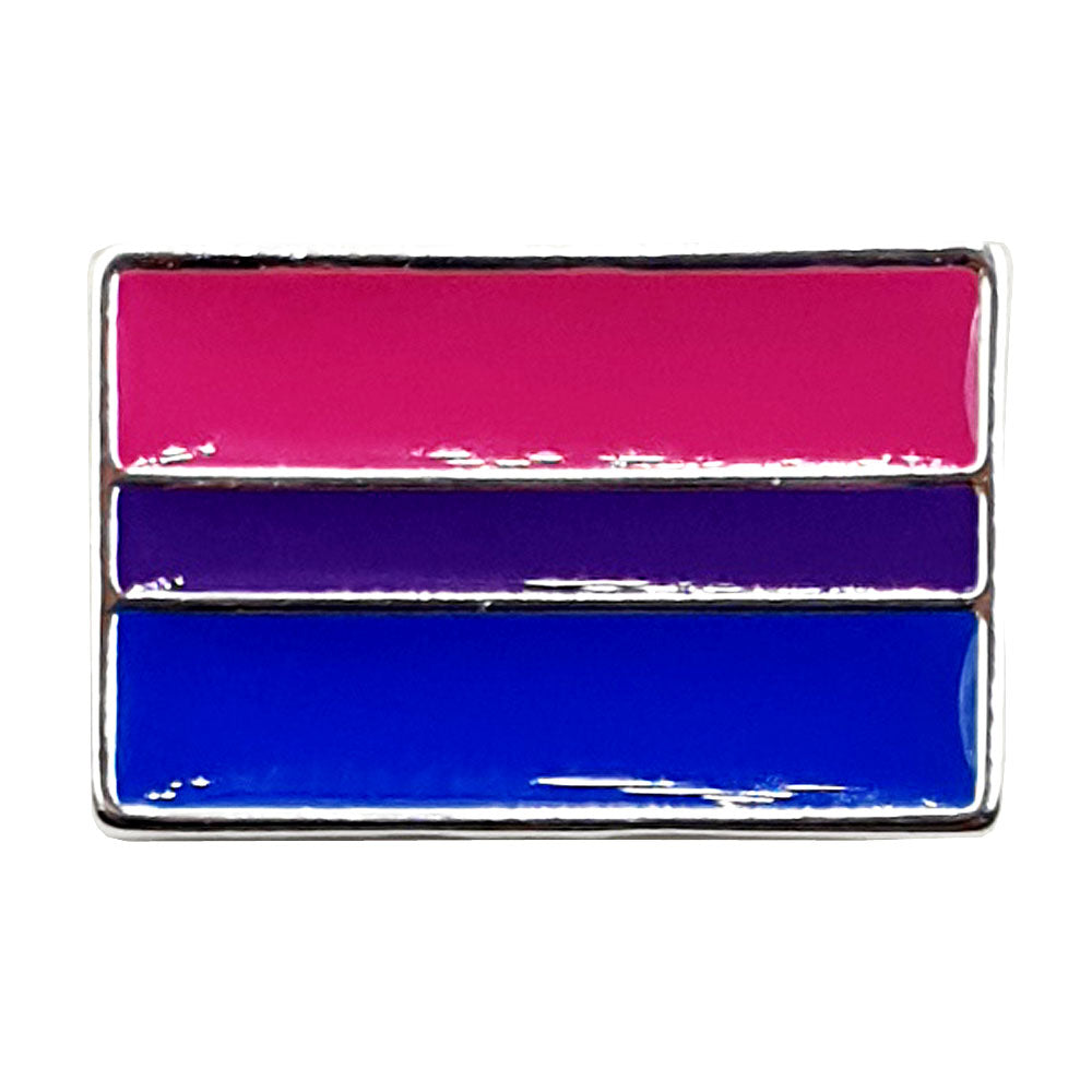 Bisexual Flag Silver Plated Pin Badge