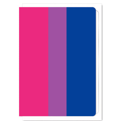 Bisexual Pride Flag  - Greetings Card