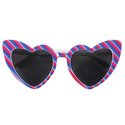 Bisexual Heart Shaped Sunglasses
