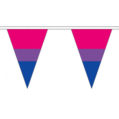 Bisexual Pride Flag Cloth Bunting Small (20m x 54 flags)