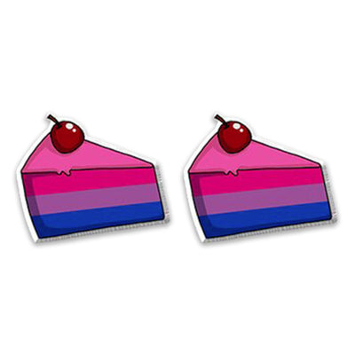 Bisexual Colours Resin Cake Stud Earrings