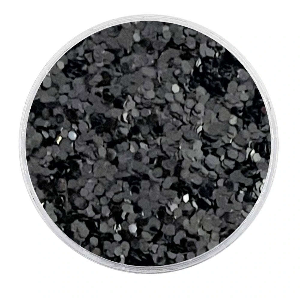 Biodegradable Metallic Black Glitter - Mini Hexagons Glitter