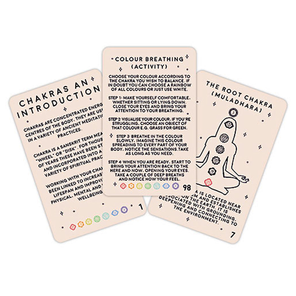 Special Chakra Cards 7枚セット Chakra Card Set With 8 Cards and 7 Crystal Set With Black Box