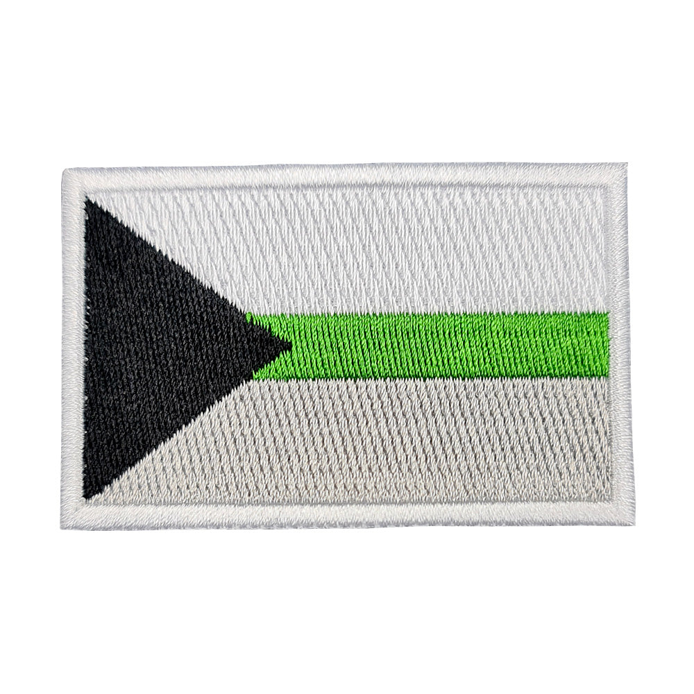 Demiromantic Pride Flag Rectangular Embroidered Iron-On Patch
