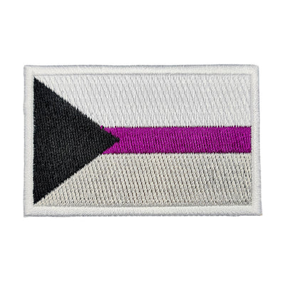Demisexual Pride Flag Rectangular Embroidered Iron-On Patch