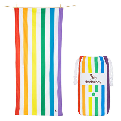 Gay Pride Rainbow Beach Towel Large