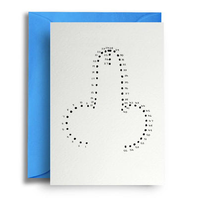 Dot To Dot D*ck - Greetings Card
