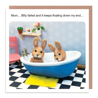 Forest Friends It Keeps Floating Down My End - Greetings Card