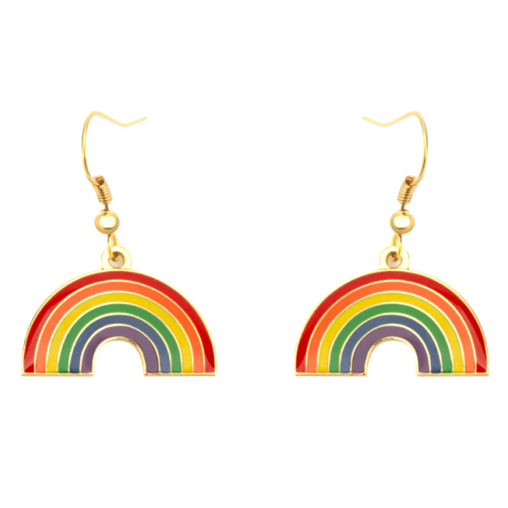 Gay Pride Rainbow Flag Rainbow Shaped Earrings