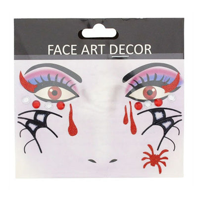 Halloween Face Stickers - Blood & Spiders