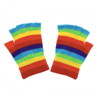 Gay Pride Rainbow Fingerless Gloves